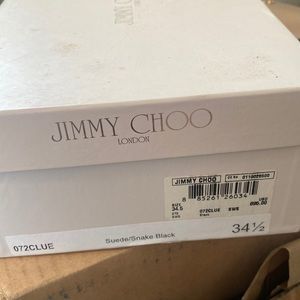 Jimmy Choo Suede/Snake Skin 34.5